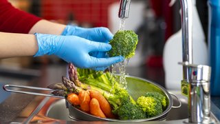 Disinfecting groceries during COVID-19 coronavirus outbreak