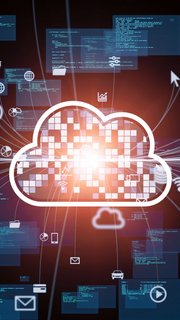 Cloud computing concept. Communication network.