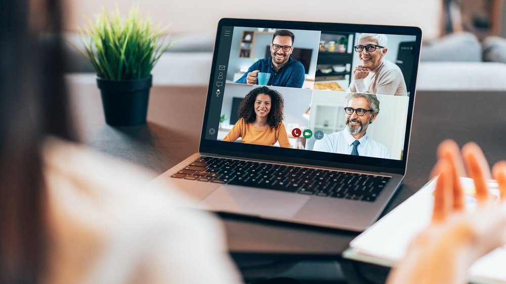 Business team in video conference